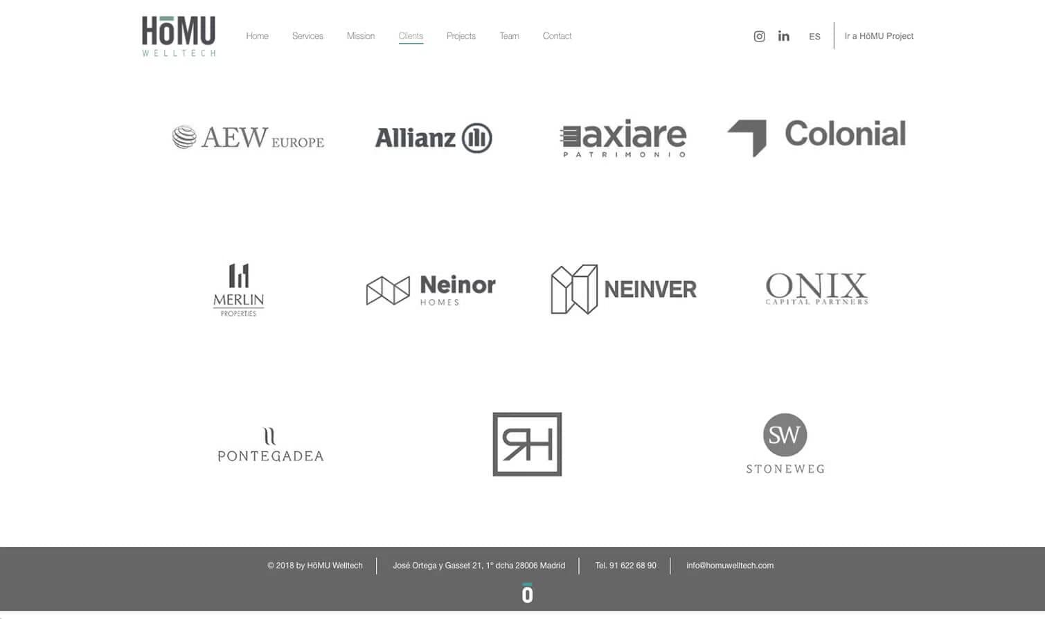 Captura del proyecto HōMU Homes