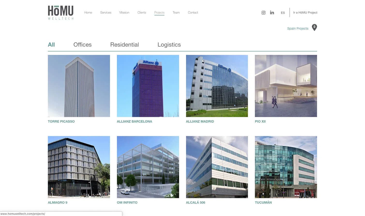 Captura del proyecto HōMU Homes