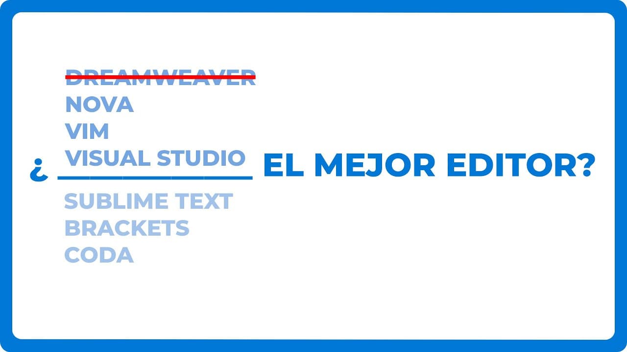 Thumbnail del vídeo de ¿Visual Studio Code, Sublime Text o VIM?