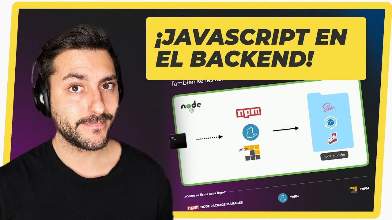 Thumbnail del vídeo de Javascript en el backend: Todo lo que necesitas saber para empezar